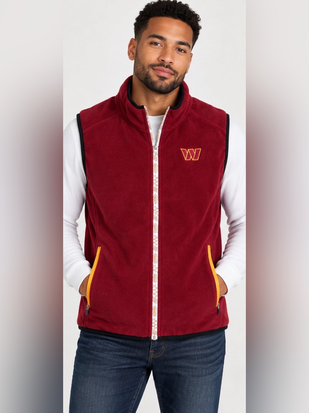 NFL || Team Apparel Washington Commanders Men’s Fleece Vest. Sz. XL